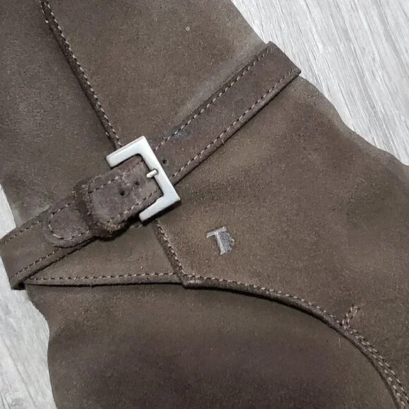 Tod's * Brown Suede Chelsea Driving Boots * 38.5 - Picture 5 of 15